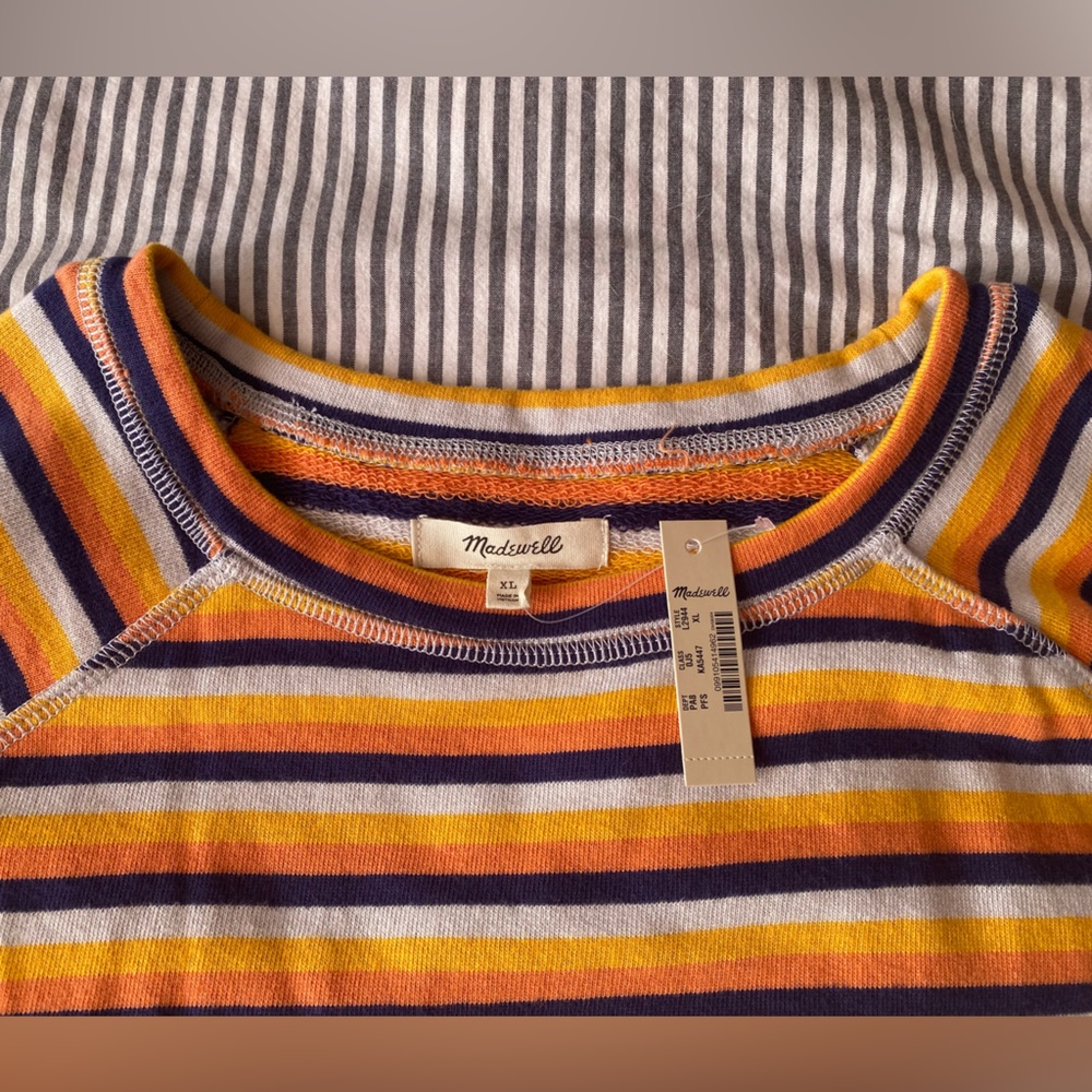 Madewell Broadway stripe sweatshirt
